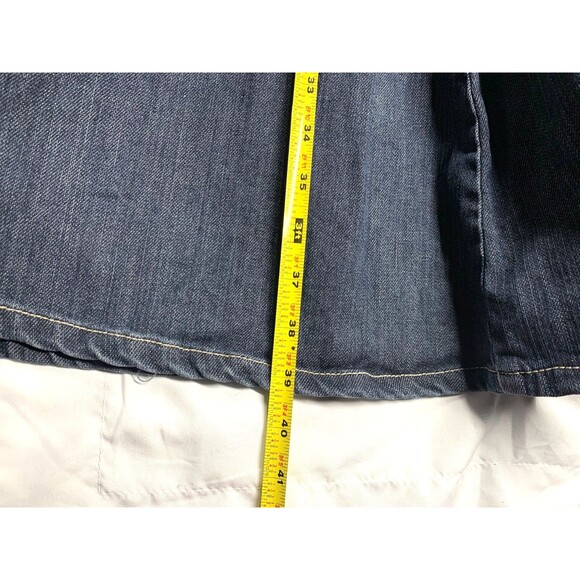 Venezia Mermaid Dark Denim Flare Rocker Maxi Skirt Womens Size 14 Blue Jean - Picture 5 of 8